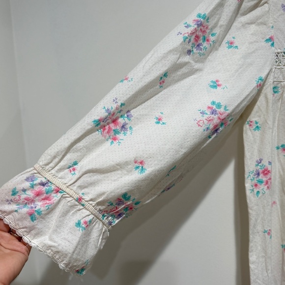 Vintage Victoria's Secret Gold Label Nightie Dress S Small Floral Nap Prairie - Picture 7 of 11